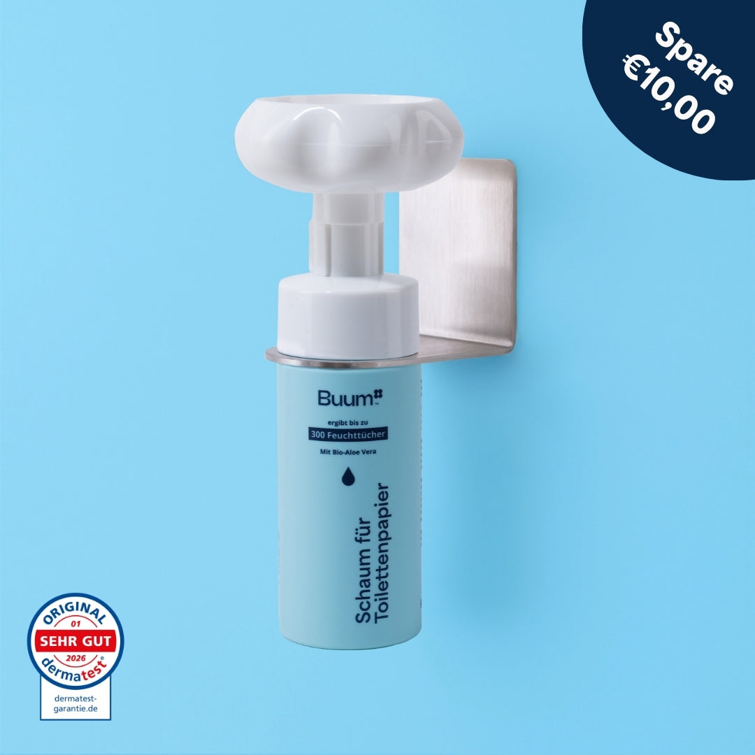 Buum Rain Ocelot Badezimmer-Set mit Schaum, Pumpe und Halterung